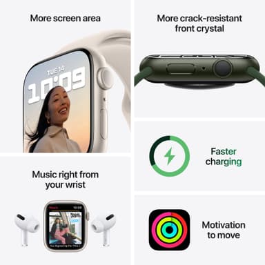 Apple Watch Series 7 45mm GPS (starlight alu. / starlight sport band)