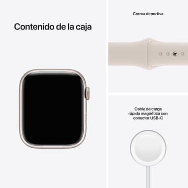 Apple Watch Series 7 45mm GPS (starlight alu. / starlight sport band)