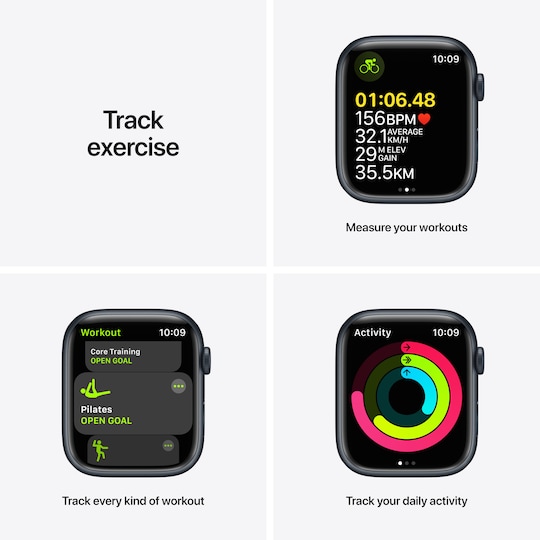 Apple Watch Series 7 45mm GPS (midnight alu. / midnight sport band)