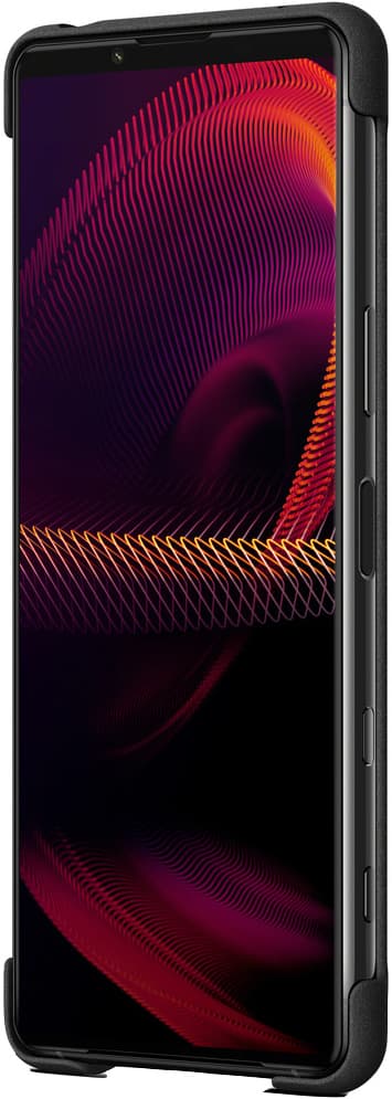 Sony Xperia 5 III Style Cover fodral med stativ (svart)