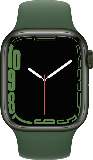 Apple Watch Series 7 41mm eSIM (green alu. / green sport band) - Elgiganten