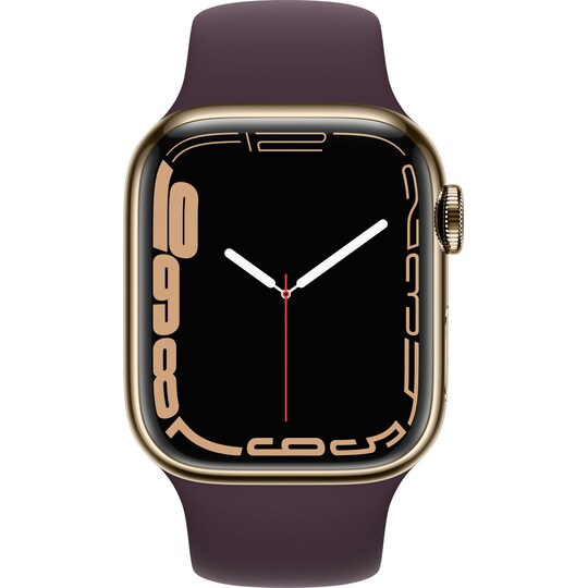 Apple Watch Series 7 41mm eSIM (gold stain.steel/dark cherry sp. band)