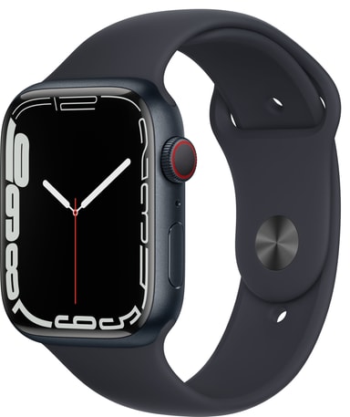 Apple Watch Series 7 45mm eSIM (midnight aluminum/midnight sport band) -  Elgiganten