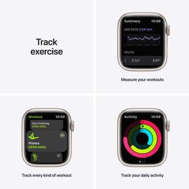Apple Watch Series 7 Nike 41mm GPS (starlight alu. / platinum, blk. sport band)