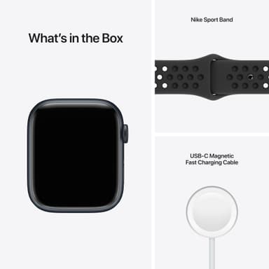 Apple Watch Series 7 Nike 45mm GPS (midnight alu. / anthr. blk. sport band)