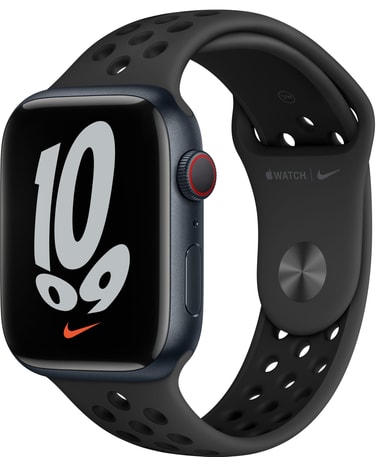 Apple Watch Series 7 Nike 45mm eSIM (midn. alu./anthr. blk. spo. band) -  Elgiganten