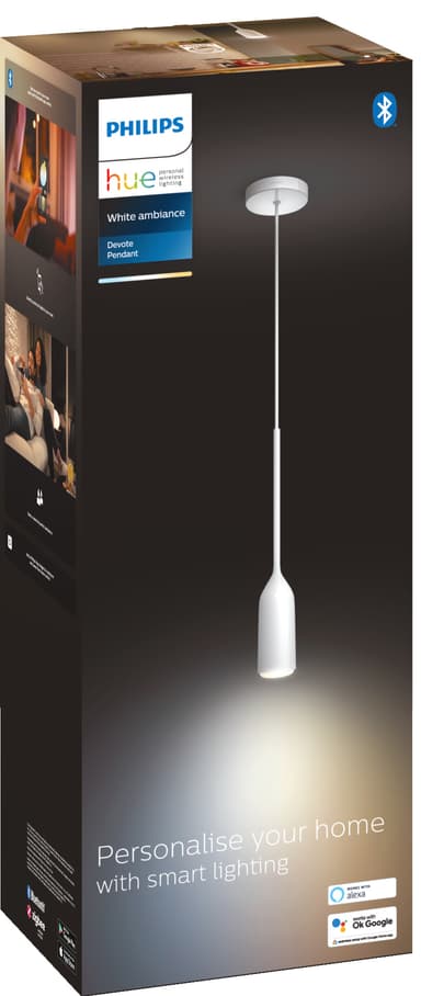 Philips Hue Devote vit pendellampa
