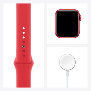 Apple Watch Series 6 40mm GPS (röd alu/röd sportarmband)