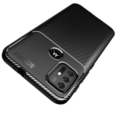 SKALO Moto G30 Carbon Fiber TPU-skal - Svart