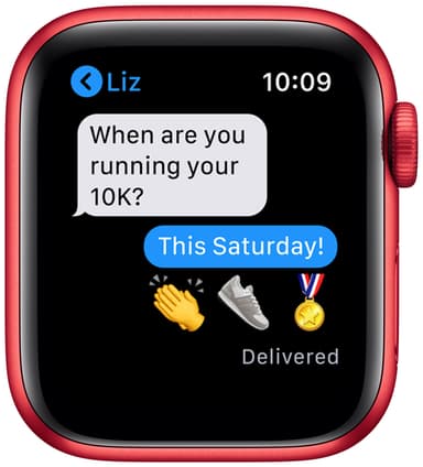 Apple Watch Series 6 40mm GPS (röd alu/röd sportarmband)