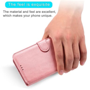 SKALO Samsung A22 5G Klassiskt Plånboksfodral - Roséguld