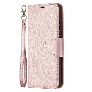 SKALO Samsung A52/A52s Premium Litchi Plånbok - Rosa