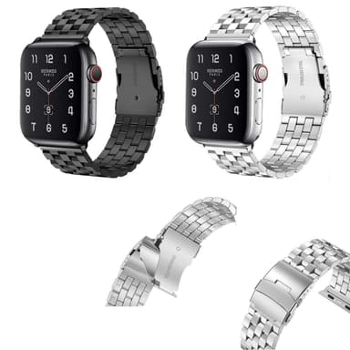 SKALO Fyrkant Metallarmband Apple Watch 42/44/45/49mm - Silver