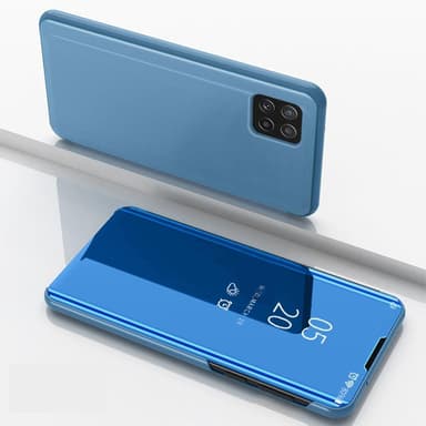 SKALO Samsung A22 5G Clear View Spegel fodral - Blå