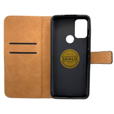 SKALO Moto G30 / Moto G20 Plånboksfodral Äkta Skinn - Ljusrosa