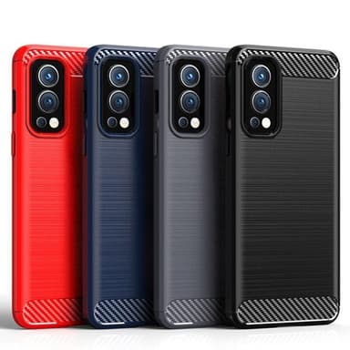 SKALO OnePlus Nord 2 Armor Carbon Stöttåligt TPU-skal - Grå