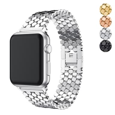 SKALO Fish Scale Metallarmband Apple Watch 38/40/41mm - Roséguld