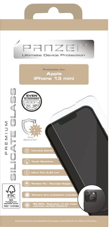 Panzer Full-Fit iPhone 13 mini skärmskydd