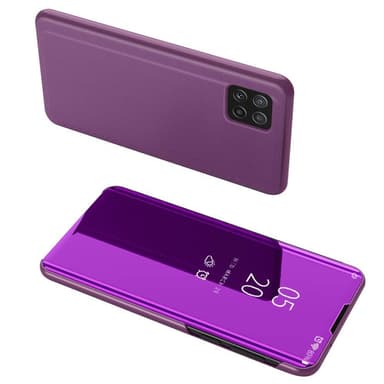 SKALO Samsung A22 5G Clear View Spegel fodral - Lila
