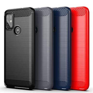 SKALO Moto G30 Armor Carbon Stöttåligt TPU-skal - Grå
