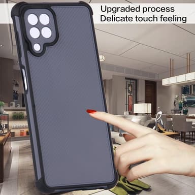SKALO Samsung A22 4G Armor Hybrid Bumper Skal - Svart