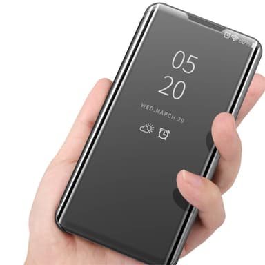 SKALO Samsung A22 4G Clear View Spegel fodral - Svart