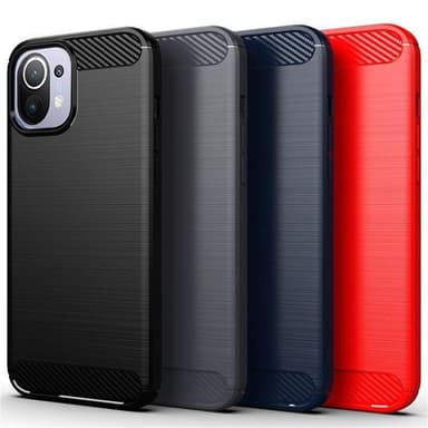 Stöttåligt Armor Carbon TPU-skal Xiaomi Mi 11 Lite - Grå