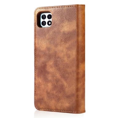 DG MING Samsung A22 5G 2-i-1 Magnet Plånboksfodral - Ljusbrun