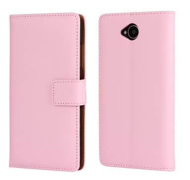 Plånboksfodral Äkta Skinn Microsoft Lumia 650 - Rosa
