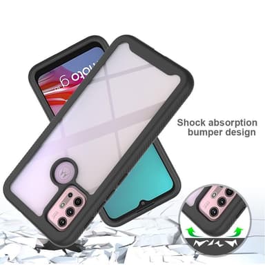 SKALO Moto G20/G30 Shockproof Clear Hybrid Skal - Svart