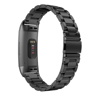 SKALO Länkarmband till Fitbit Charge 3/4 - Svart