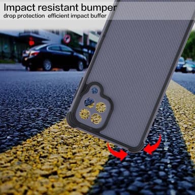 SKALO Samsung A22 4G Armor Hybrid Bumper Skal - Svart