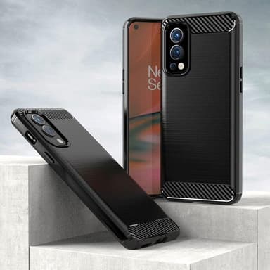 SKALO OnePlus Nord 2 Armor Carbon Stöttåligt TPU-skal - Grå