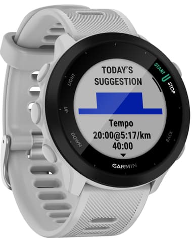 Garmin Forerunner 55 GPS sportklocka (vit)