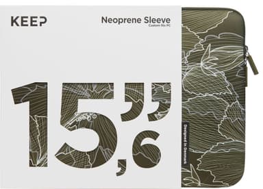 KEEP 15.6" Neoprene sleeve (ivy green flower)