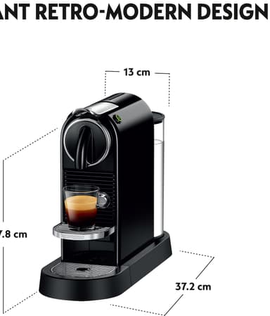 NESPRESSO® CitiZ kaffemaskin av DeLonghi, Svart