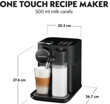 NESPRESSO® Gran Lattissima kaffemaskin av DeLonghi, Svart