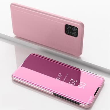 SKALO Samsung A22 5G Clear View Spegel fodral - Rosa