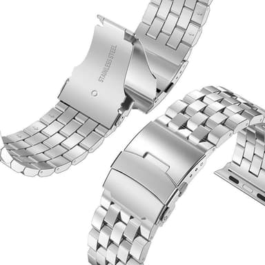 SKALO Fyrkant Metallarmband Apple Watch 42/44/45/49mm - Silver