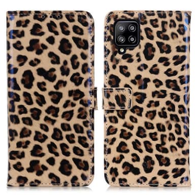 SKALO Samsung A22 4G Leopard mönstrad Plånboksfodral i PU Läder