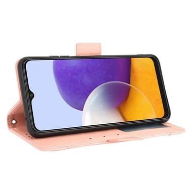 SKALO Samsung A22 5G 6-FACK Plånboksfodral - Rosa