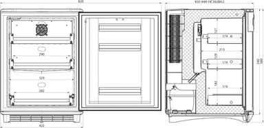 Dometic Medical kylskåp HC302FS (58 cm)