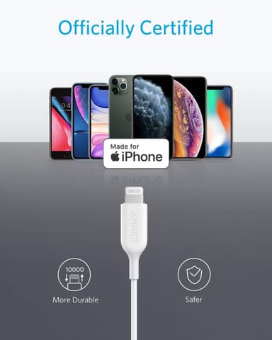 Anker Lightning till 3.5 mm jack Plug Adapter (vit)