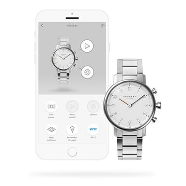 Kronaby Hybrid Smartklocka Nord 38mm stål vit urtavla
