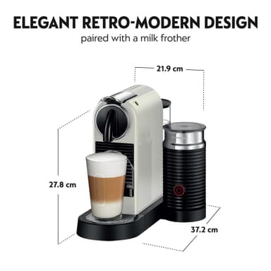 NESPRESSO® CitiZ And Milk kaffemaskin av DeLonghi, Vit​