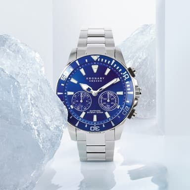 Kronaby Hybrid Smartklocka Diver 45,7mm stål blå urtavla 20 ATM