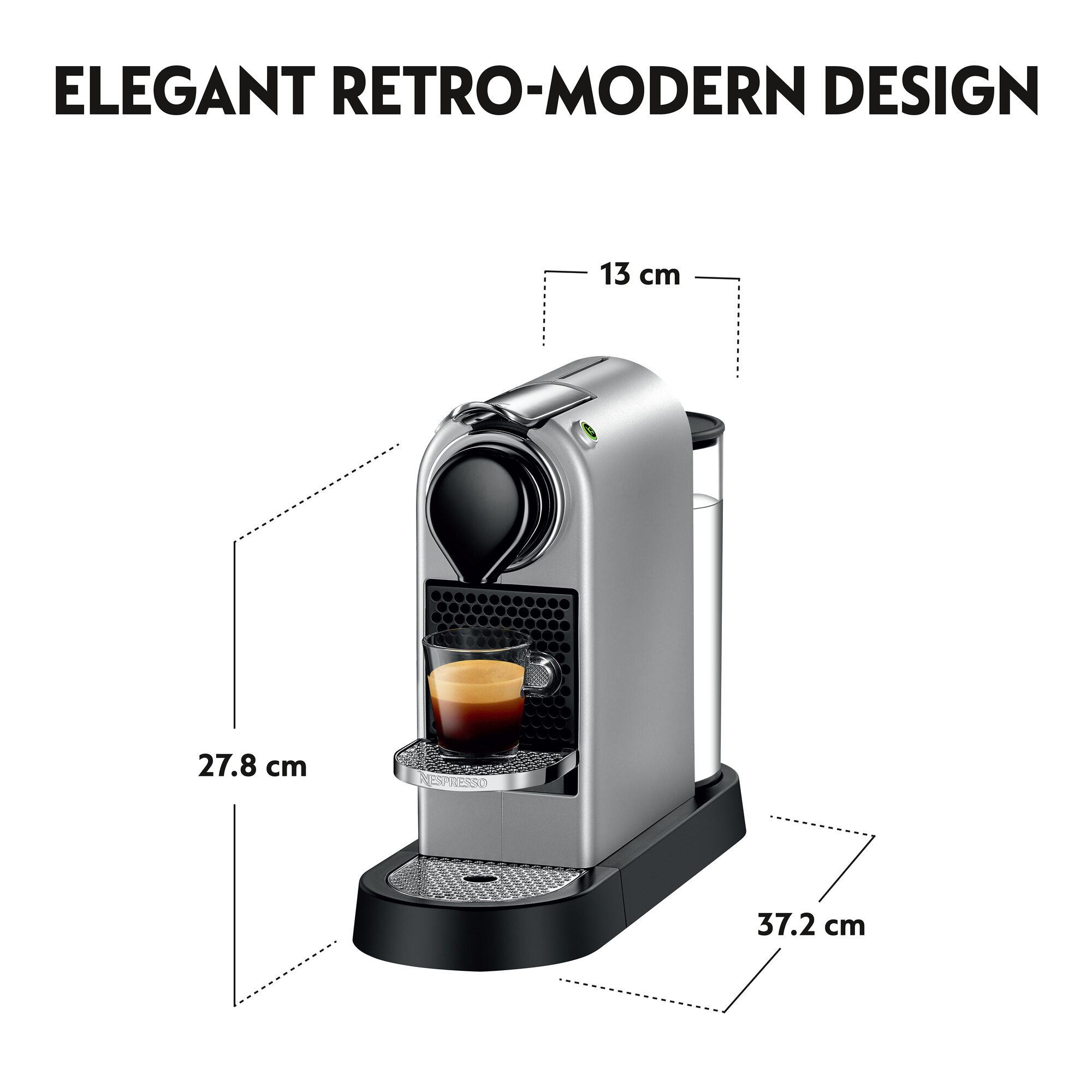 NESPRESSO® CitiZ kaffemaskin av Krups, Silver