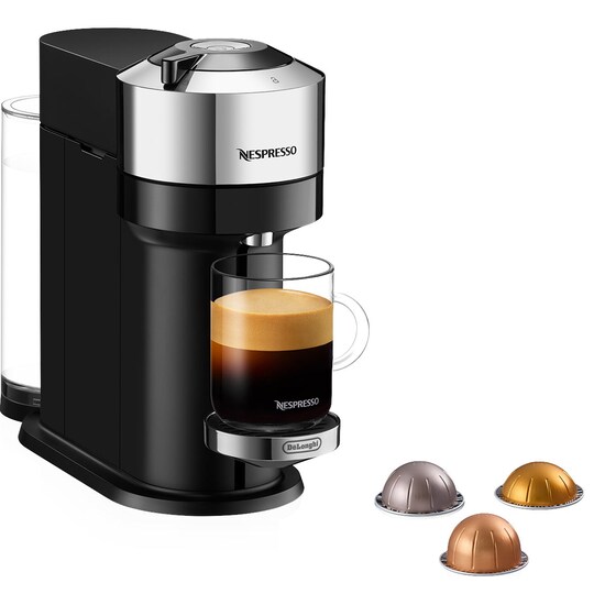 NESPRESSO® Vertuo Next kaffemaskin av DeLonghi, Pure Chrome