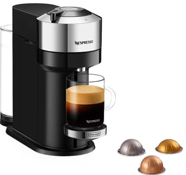 NESPRESSO® Vertuo Next kaffemaskin av DeLonghi, Pure Chrome
