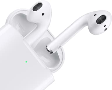 Apple AirPods 2nd gen (2019) trådlösa hörlurar med Qi-fodral